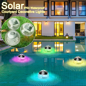 Floating Solar Chromotherapy Lights for Swimming Pools