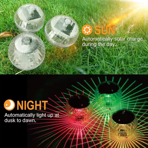 Floating Solar Chromotherapy Lights for Swimming Pools