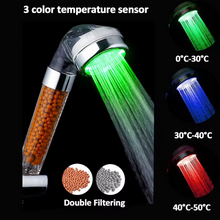 Load image into Gallery viewer, LED Chromotherapy Shower Head: Bathe in Healing Light Frequencies

