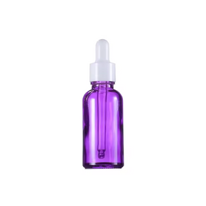 Purple Chromotherapy Glass Water Dropper Bottles for Sacred Violet Waters & Water Altar