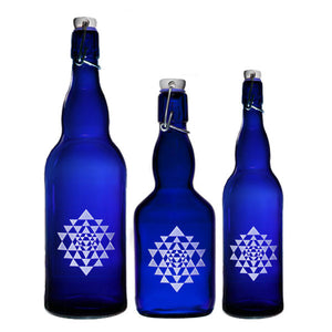 Blue Bottle Love - Sri Yantra