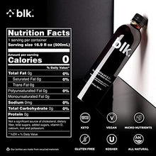 Load image into Gallery viewer, blk. Natural Mineral Water, ph8+ Bioavailable Fulvic &amp; Humic Acid Extract, Trace Minerals, Electrolytes, to Hydrate, Repair, and Restore Cells &amp; Essential Minerals, 16.9oz 12pk
