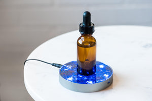Infopathy IC Pad - Turn a Glass of Water into a Natural Remedy - Glowing Blue Infoceuticals Frequency Device