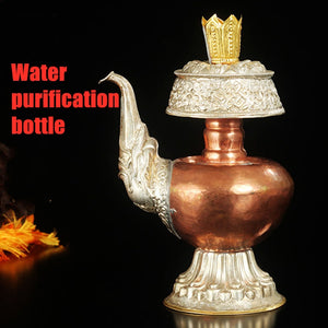 Traditional Tantric Buddhist "Water Purification Bottle" -  Auspicious Tibetan Offering Instrument
