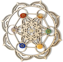 Load image into Gallery viewer, Set of 10 Crystal Grid Water Charging Flower of Life Sacred Geometry Altar Board
