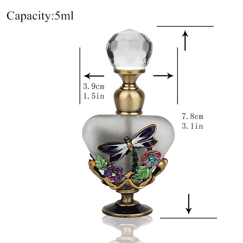 H&D 23 Kinds Antiqued Style Glass Refillable Perfume Bottle Figurine Retro Empty Essential oil Container Home Wedding Decoration