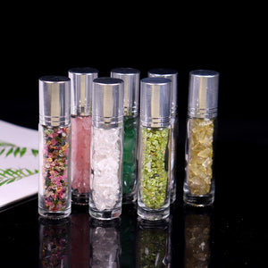 Anointing Water Bottles - Holy Water Roller Bottles with Crystals To Keep the Wisht Water Structured and Energized