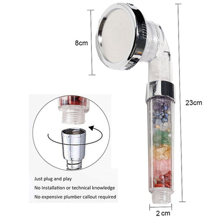 Eternal Wellness Purifying Crystal Shower Head As Seen On TikTok - Self Care Gifts for the Ultimate Relaxation Experience
