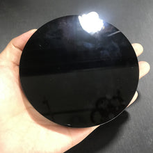 Load image into Gallery viewer, Black Obsidian Scrying Plate - Water Divination Altar Tool
