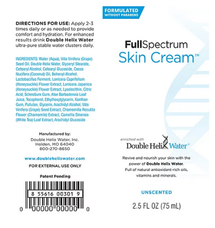 Double Helix Water - Full Spectrum Skin Cream 2.5 oz
