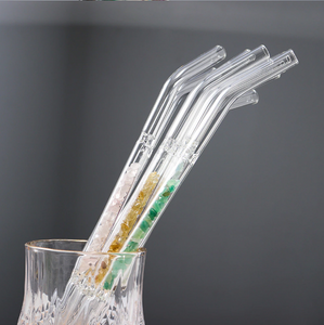 Gemstone Glass Straw - Water Structuring Flowform Reusable Straw - Crystal Water Gem Elixirs -
