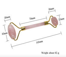 Load image into Gallery viewer, 100% Natural Crystal Quartz Roller - Lymphatic Fluid Flow Tool - Beauty and Skincare Crystals
