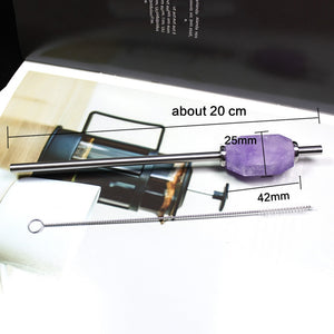 Crystal Gemstone Reusable Drinking drinking Straw