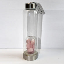 Load image into Gallery viewer, Silver Crystal Bottle - Glass Water Bottle for Crystal Essence Elixirs - Gem Water
