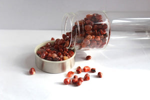 Silver Crystal Bottle - Glass Water Bottle for Crystal Essence Elixirs - Gem Water