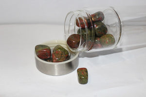 Silver Crystal Bottle - Glass Water Bottle for Crystal Essence Elixirs - Gem Water