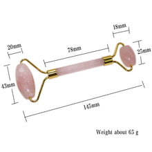 Load image into Gallery viewer, 100% Natural Crystal Quartz Roller - Lymphatic Fluid Flow Tool - Beauty and Skincare Crystals
