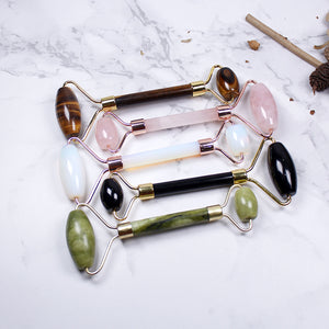 100% Natural Crystal Quartz Roller - Lymphatic Fluid Flow Tool - Beauty and Skincare Crystals