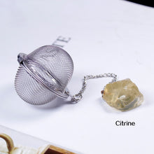 Load image into Gallery viewer, Crystal Tea Infuser- 100% stainless steel ball infuser and pure crystal of your choice

