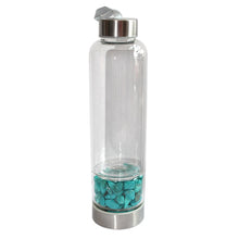 Load image into Gallery viewer, Silver Crystal Bottle - Glass Water Bottle for Crystal Essence Elixirs - Gem Water
