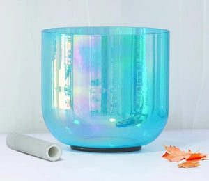 6 Inch Clear Chakra Crystal Singing Bowl with Cosmic Light C Note Root Chakra Shining for Vibration Harmony Energy Balance