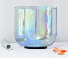 Load image into Gallery viewer, 6 Inch Clear Chakra Crystal Singing Bowl with Cosmic Light C Note Root Chakra Shining for Vibration Harmony Energy Balance
