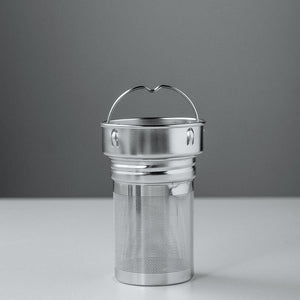 Crystal Bottle Tea Infuser with Bamboo - Glass Water Bottle for Crystal Essence Elixirs - Gem Water