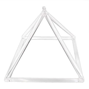 8"or 9" Chakra Clear Quartz Crystal Singing Pyramid