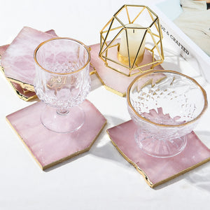Rose Quartz Gem Stone Water Coaster - Crystal Water Charging plate