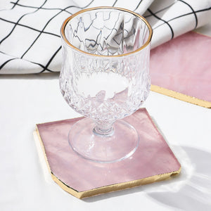Rose Quartz Gem Stone Water Coaster - Crystal Water Charging plate