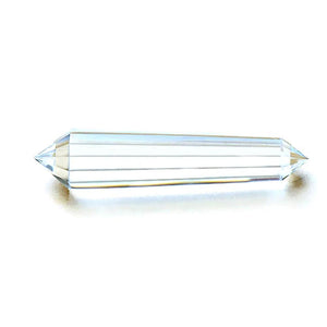 High Quality Clear Vogel Style Quartz Crystal Wand - 12 or 24 Sided Double Terminated Water Programming Wand